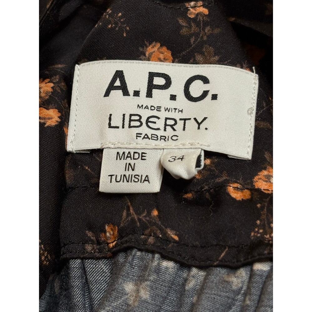 A.P.C. x Liberty Fabric Floral Print Antoinette Dress Black 34 EU 2 US - Picture 6 of 10